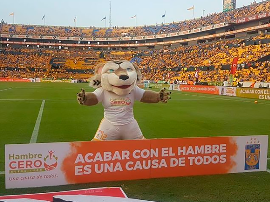 Tigres de la UANL apoya la iniciativa Hambre Cero Nuevo León.